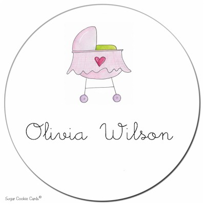 Sugar Cookie Gift Stickers - Bassinet Girl